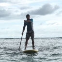 Paddling at Serangan Island